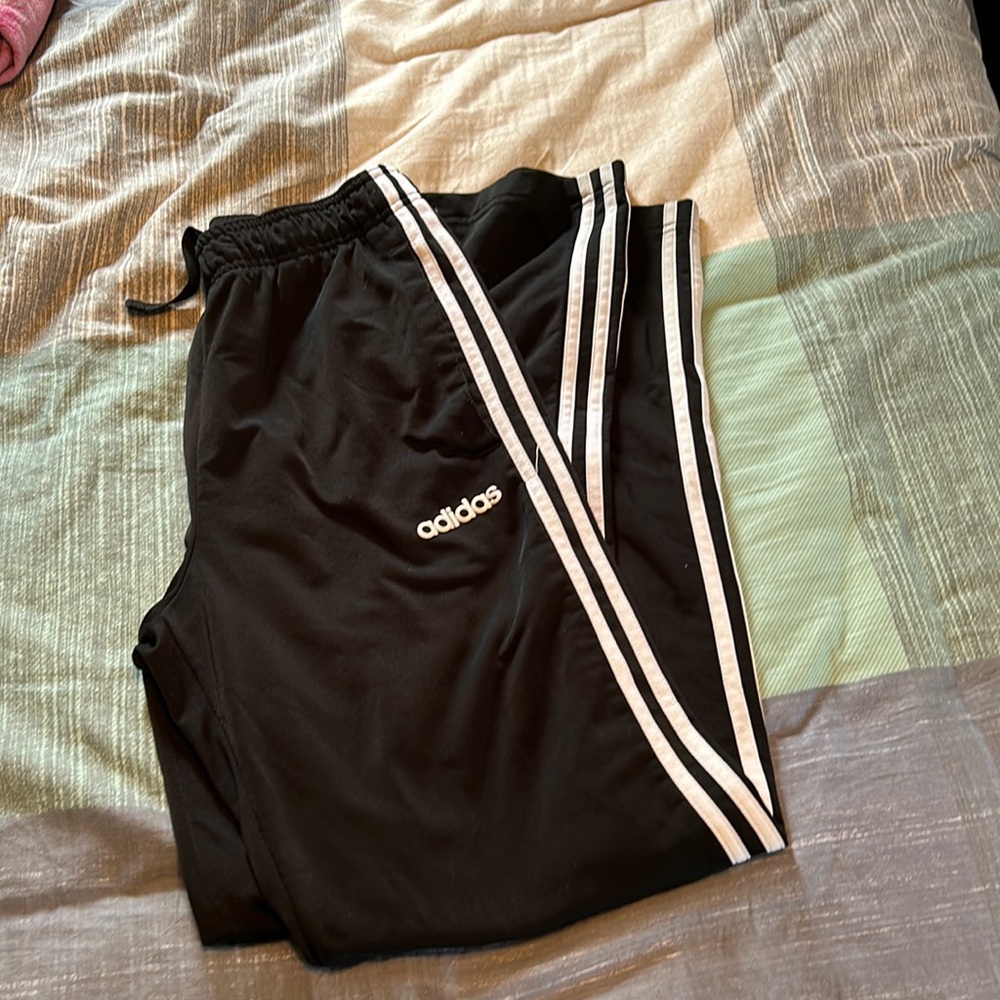 Loose leg adidas pants